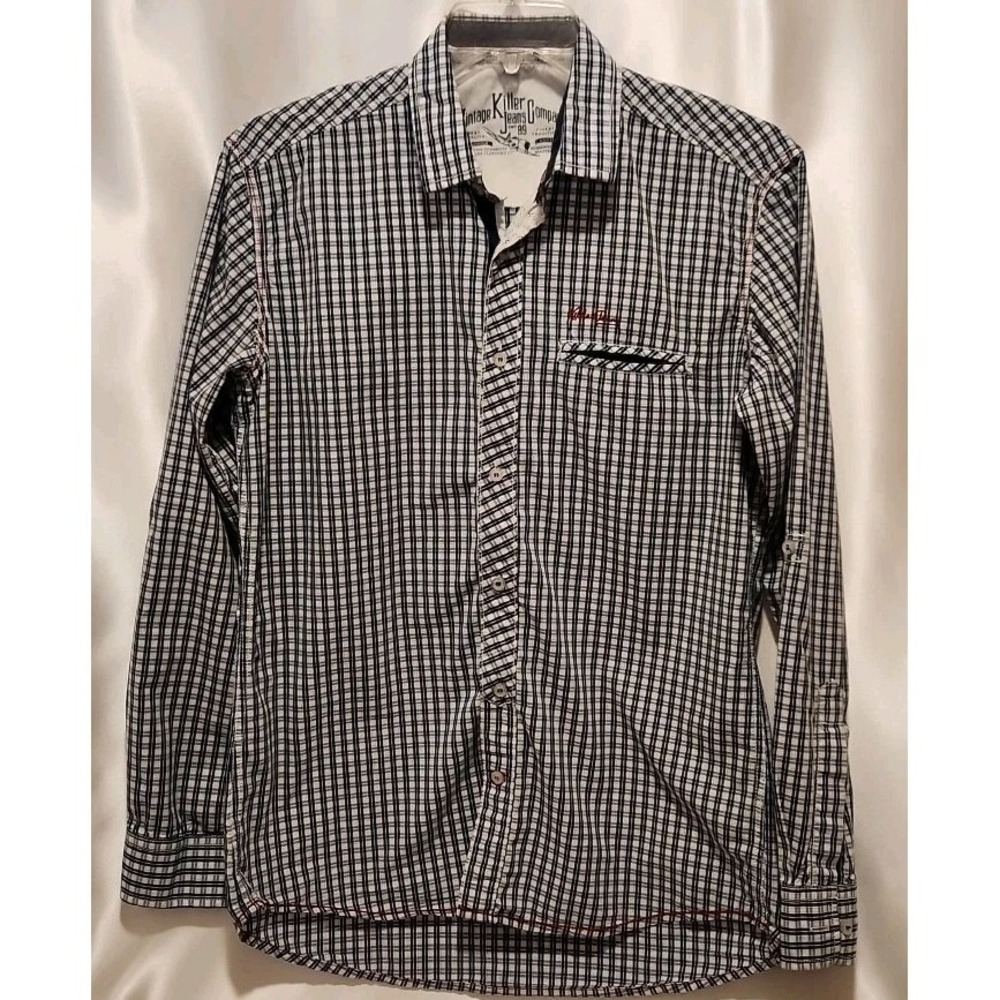 Vintage Killer Jeans Company L Shirt Mens Buttonup Longsleeve